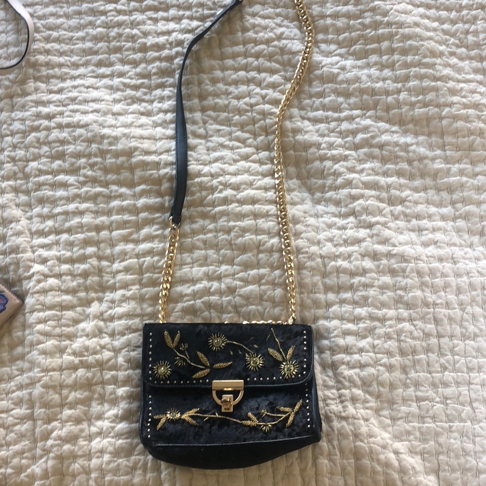 Black  and gold Nordstrom purse